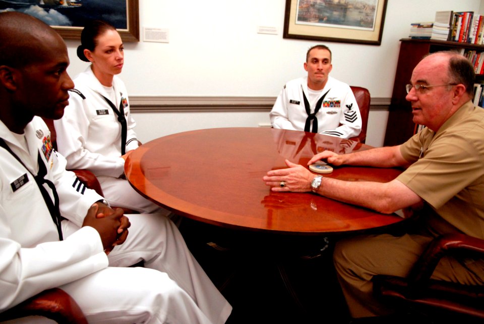 US Navy 080715-N-9818V-154 Sailors of the year meet with Vice Adm. John Harvey