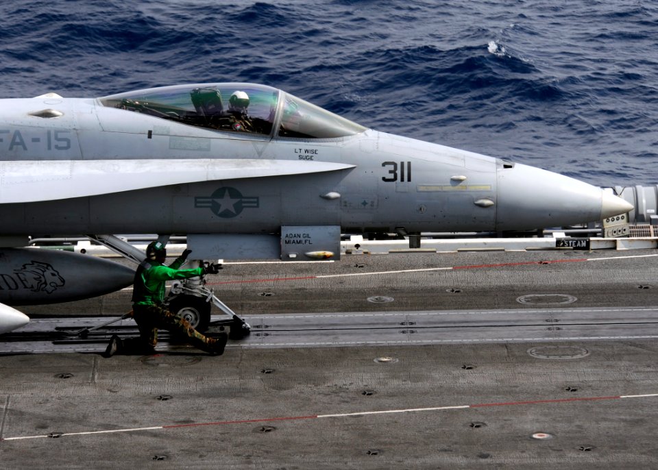 US Navy 080728-N-7241L-144 An F-A-18C Hornet assigned to the