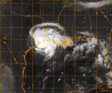 US Navy 080805-N-0000W-001 A GOES-12 infrared satellite image provided by the U.S. Naval Research Laboratory, Monterey, Calif., showing the status of Tropical Storm Edouard at approximately 4-00 am EST