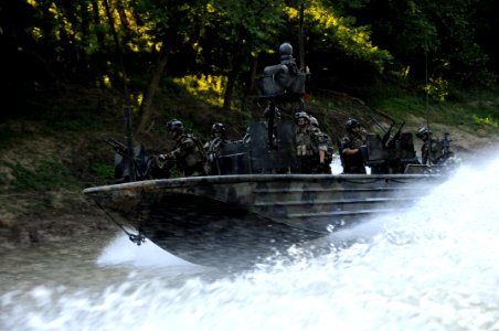 US Navy 080811-N-4205W-005 Special Warfare Combatant-craft Crewmen assigned to Special Boat Team 22 (SBT-22) conduct live-fire immediate action drills