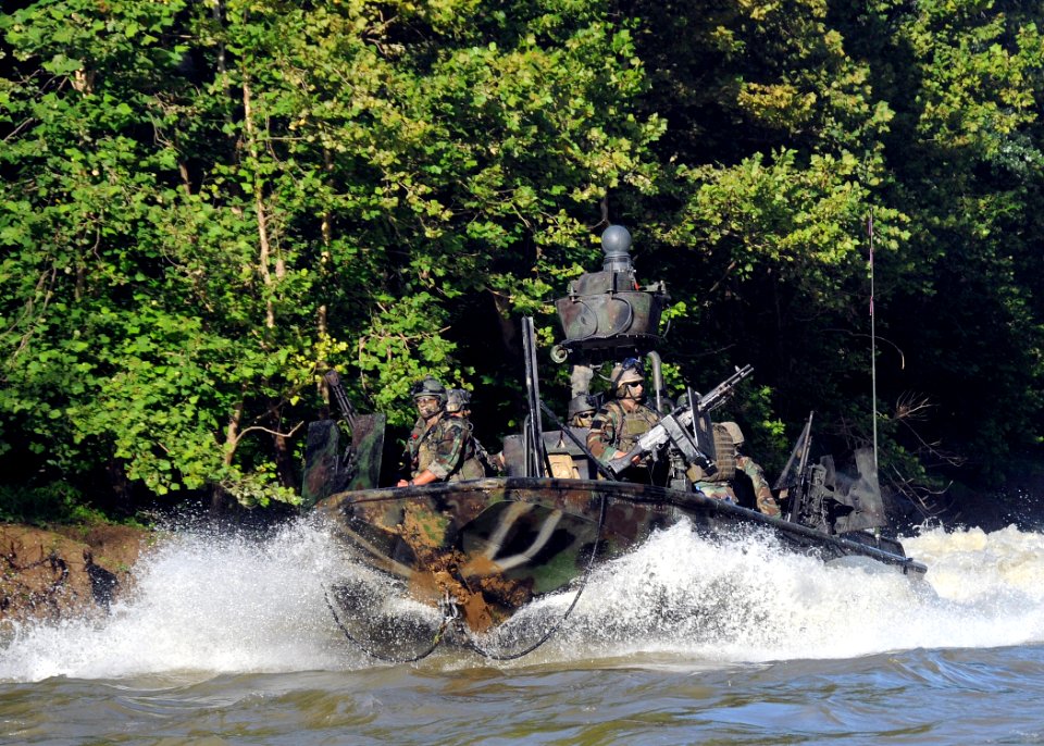 US Navy 080811-N-4205W-023 Special Warfare Combatant-craft Crewmen assigned to Special Boat Team 22 (SBT-22) conduct live-fire immediate action drills