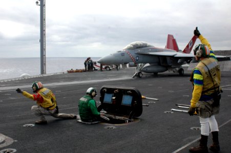 US Navy 080806-N-9076B-004 An F-A-18F Super Hornet assigned to the