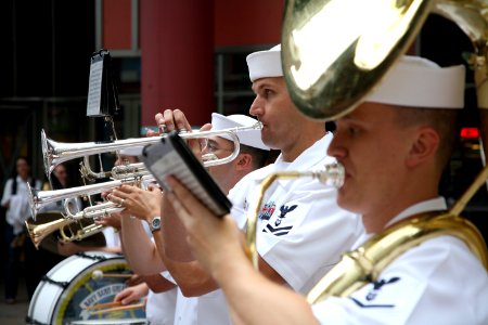 US Navy 080813-N-3271W-040 The U.S. Navy Band Great Lakes performs for a proclamation ceremony for Chicago Navy Week attended by representatives from the office of the Illinois Governor and the Chicago mayor