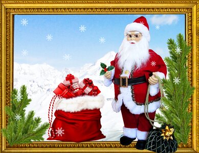 Greeting card santa gifts