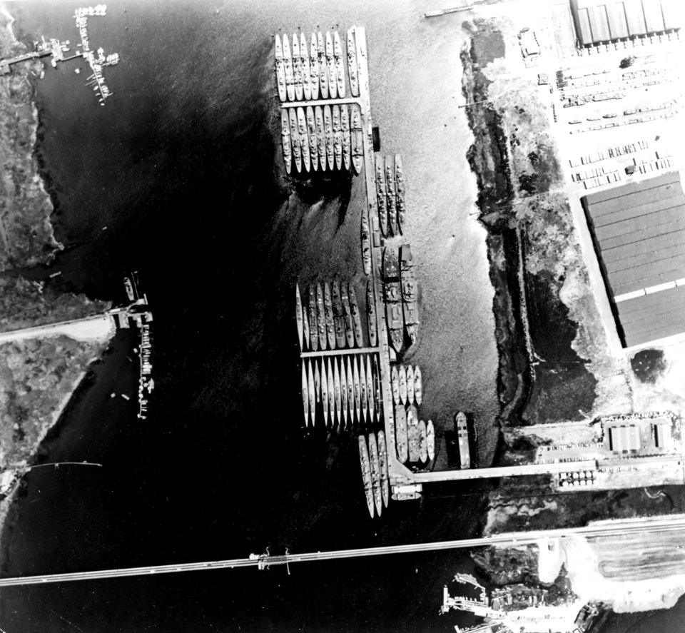 US Reserve Fleet ships at Mare Island in July 1960