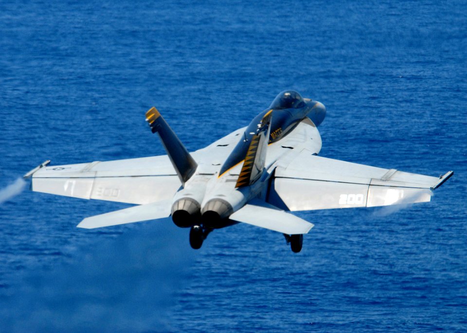 US Navy 080823-N-1644H-035 An F-A-18E from the
