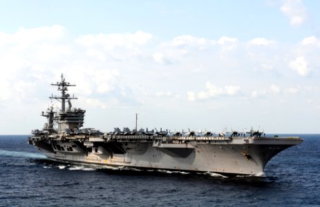 US Navy 120120-N-GZ832-700 The Nimitz-class aircraft carrier USS Carl Vinson (CVN 70) is underway in the Arabian Sea