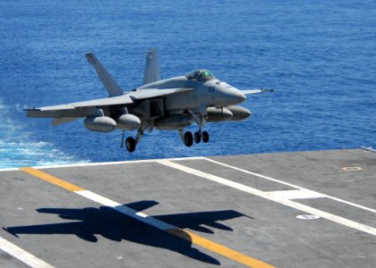 US Navy 080823-N-1644H-034 An F-A-18E from the