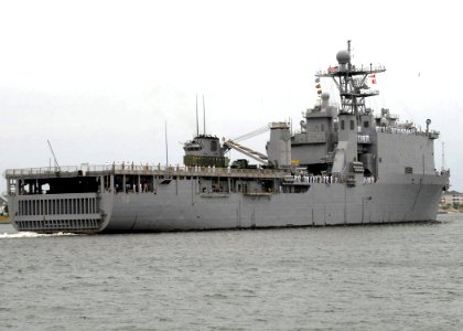 US Navy 080826-N-2838W-075 The amphibious dock landing ship USS Carter Hall (LSD 50) deploys supporting maritime security operations and theater security cooperation efforts in the U.S. 5th and 6th Fleet areas of responsibility
