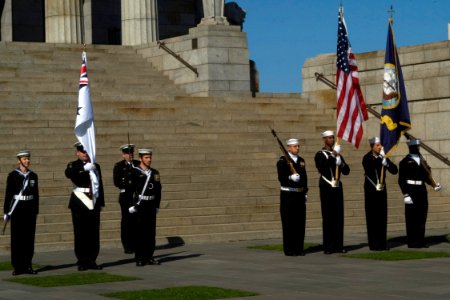 US Navy 080903-N-9123L-001 The color guard parade the colors