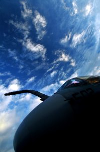US Navy 080904-N-7981E-362 Dusk falls over an EA-6B Prowler assigned to the
