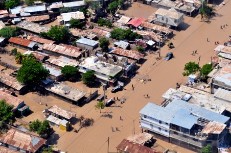 US Navy 080909-N-5642P-149 An aerial photograph taken Tuesday, Sept. 9, 2008 of damage in Port-Au-Prince, Haiti caused by Hurricane Ike