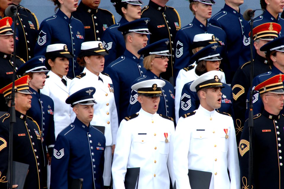 US Navy 080911-F-8801M-017 The United States Air Force Band and Singing Sergeants perform at the Pentagon Memorial dedication ceremony in Washington