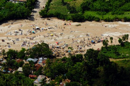 US Navy 080913-N-4515N-553 Roads in Haiti are washed-out due to the affects of recent hurricanes photo