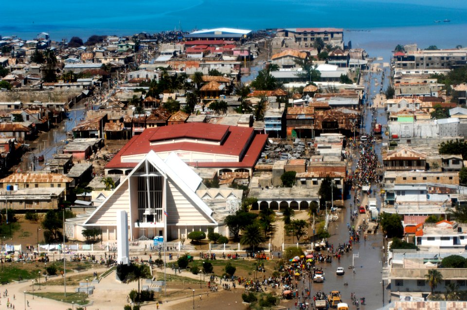 US Navy 080913-N-9620B-238 Residents of Haiti start to rebuild their homes and neighborhoods after recent damage from Hurricane Ike