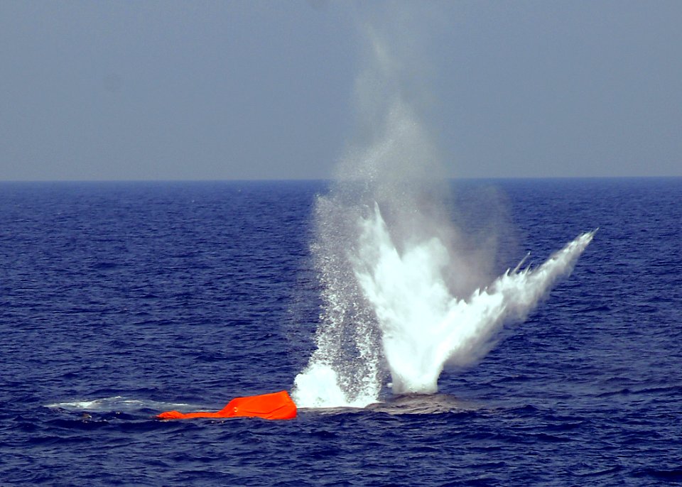 US Navy 080915-N-1082Z-016 A gunnery target known as