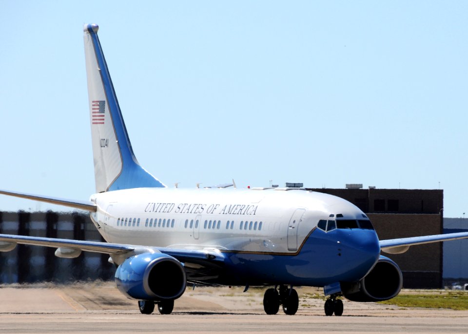 US Navy 080916-N-8053S-027 First Lady Laura Bush arrived at Naval Air Station Joint Reserve Base Fort Worth, Texas