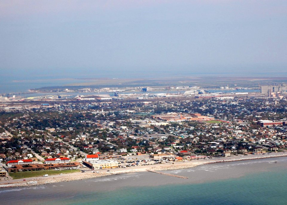 US Navy 080917-N-8132M-187 A flight survey of Galveston, Texas, is conducted by an MH-60S Sea Hawk helicopter