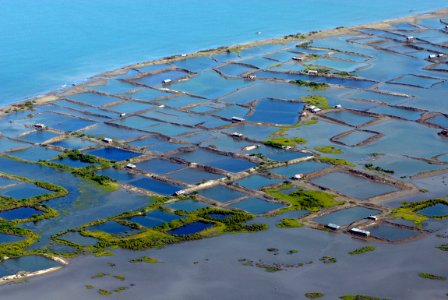 US Navy 080916-N-3595W-003 An aerial photograph of flooding caused by Hurricane Ike