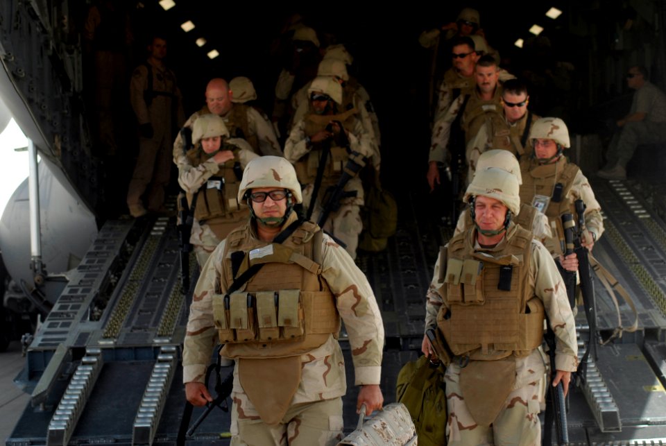 US Navy 080922-N-9623R-002 Seabees arrive at an airfield in Iraq to start support operations in Western al-Anbar province area of responsibility