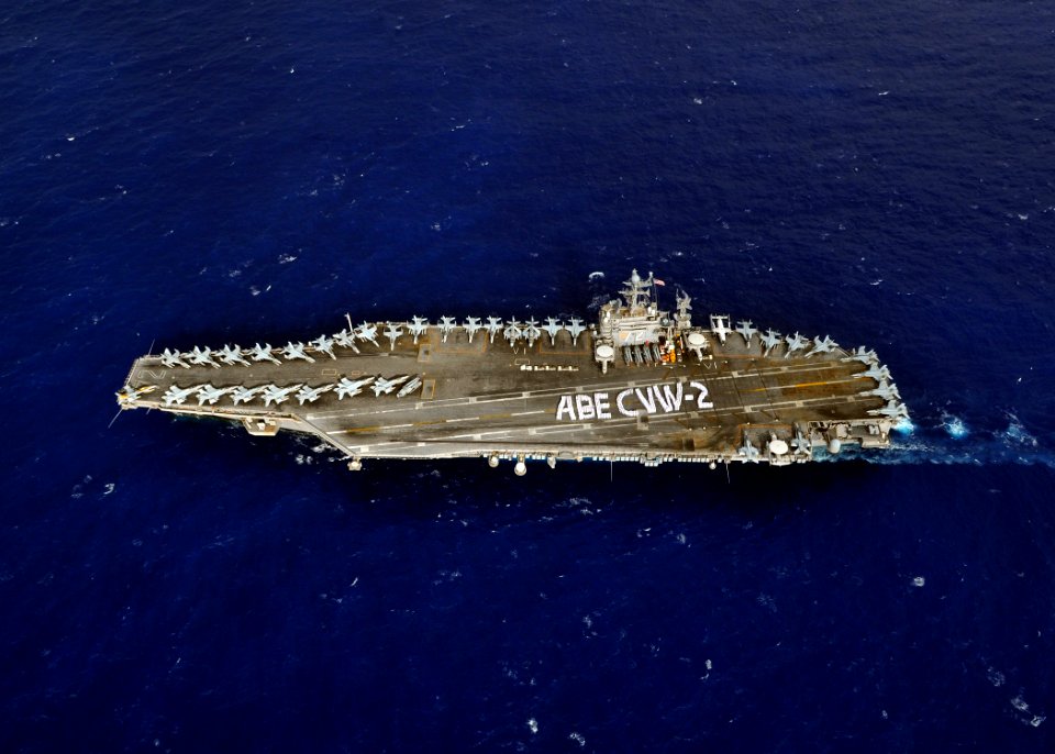 US Navy 080927-N-7981E-800 ailors assigned to the aircraft carrier USS Abraham Lincoln (CVN 72) and Carrier Air Wing (CVW) 2 participate in a