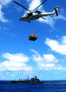 US Navy 080929-N-2183K-041 An MH-60S Sea Hawk carries a cargo pendant