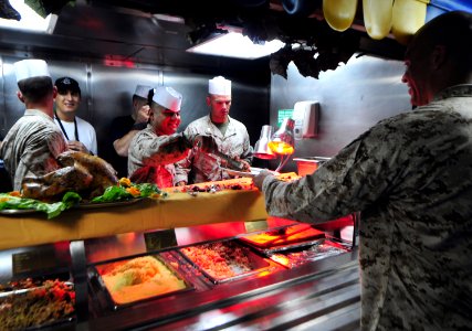 US Navy 101125-N-7948R-155 Thanksgiving dinner aboard USS Pearl Harbor