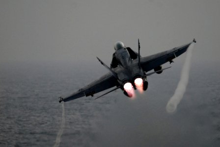 US Navy 081008-N-1635S-004 An F-A-18C Hornet assigned to the