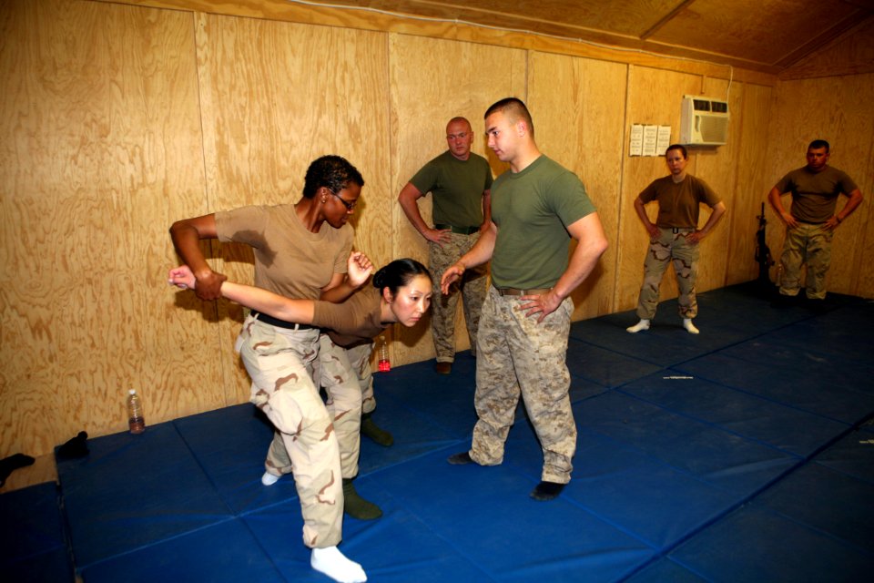 US Navy 081011-N-9623R-012 Seabees earn the Marine Corps Martial Arts Program (MCMAP) tan belt