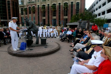 US Navy 081013-N-0486G-004 Rear Adm. Joseph D. Kernan speaks at the Jacksonville Navy Memorial rededication ceremony