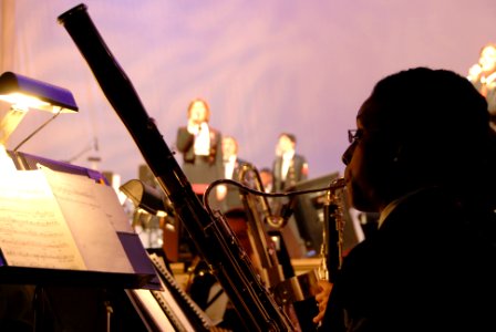 US Navy 081018-N-0773H-085 Chief Musician Tia F. Wortham plays bassoon