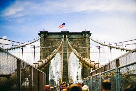 Bridge rope flag photo