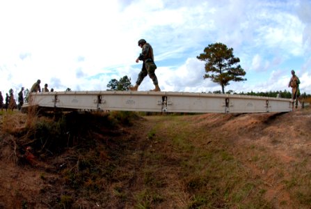 US Navy 081114-N-7367K-033 A Seabee bridge crew tests a medium girder bridge