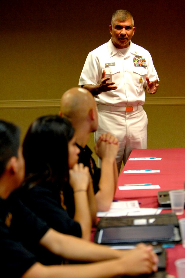 US Navy 081023-N-9818V-011 Master Chief Petty Officer of the Navy (MCPON) Joe R. Campa Jr. meets with the Board Members of The Society of Mexican American Engineers and Scientists