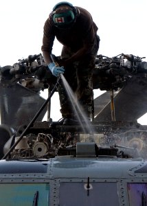 US Navy 081024-N-9900B-008 Aviation Structural Mechanic 2nd Class Kelvin Burke, assigned to the