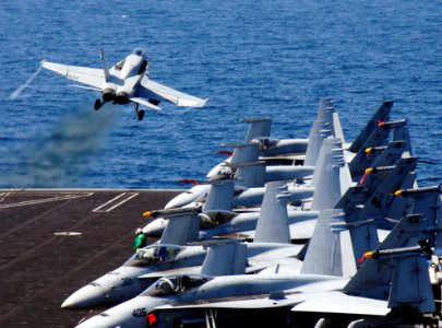 US Navy 081025-N-9900B-008 An F-A-18 Hornet assigned to the