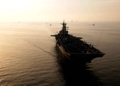 US Navy 081025-N-4236E-447 Foreign Navy ships participate in a photo exercise with ships from the Iwo Jima Expeditionary Strike Group