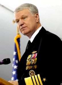 US Navy 081106-N-8273J-077 Chief of Naval Operations (CNO) Adm. Gary Roughead delivers remarks