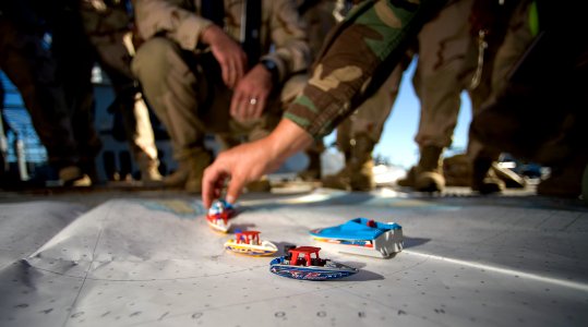 US Navy 081107-N-6932B-033 In preparation for each mission crewmembers of Boat Division 56, a detachment of Maritime Expeditionary Security Squadron (MESRON) 1 conduct safety briefs