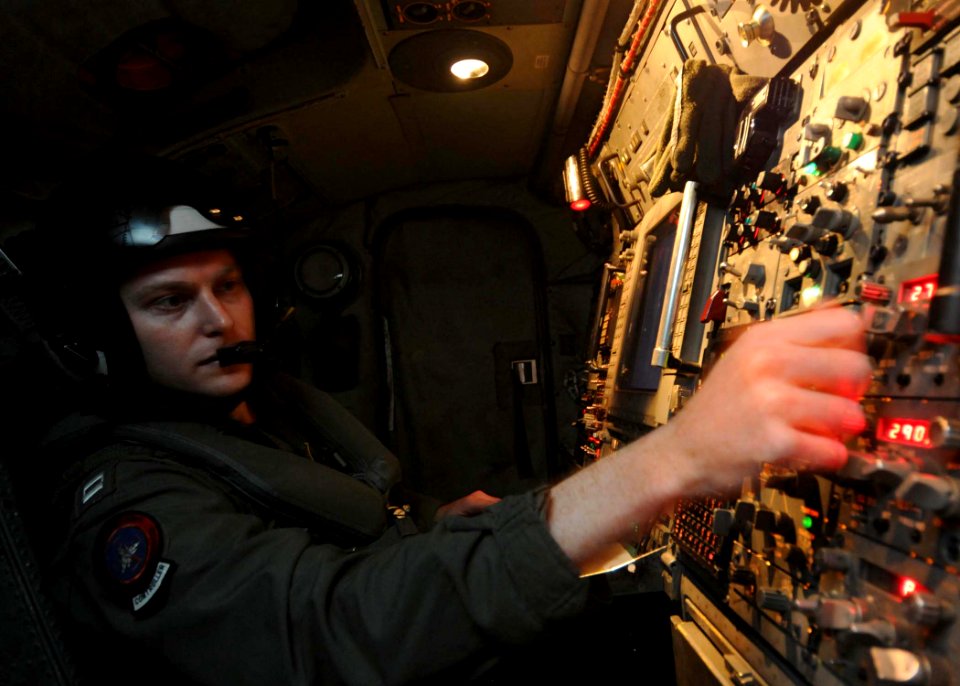 US Navy 081111-N-9565D-012 Lt. Andrew Leatherwood, assigned to Airborne Early Warning Squadron (VAW) 115, the