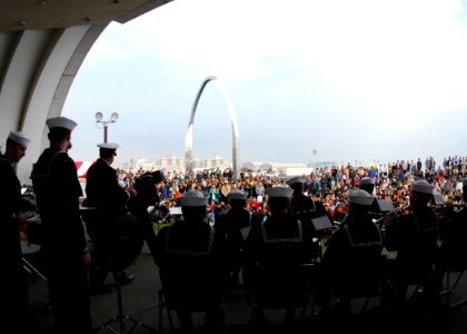 US Navy 081115-N-2013O-001 Musicians assigned to the U.S. 7th Fleet Band wait to perform for the Yokosuka community during the 10th annual Yokosuka Curry Festival at Mikasa Park