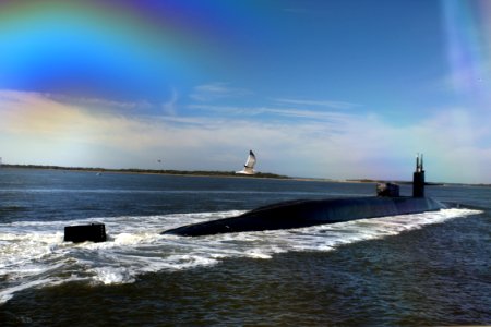 US Navy 081124-N-1841C-042 USS Georgia (SSGN 729) transits the Atlantic Intercoastal Waterway to Naval Submarine Base Kings Bay, Ga