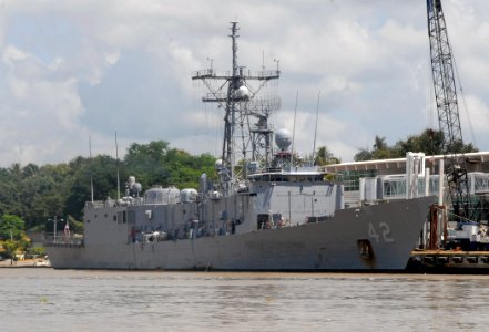 US Navy 100914-N-4971L-230 USS Klakring (FFG 42) is moored in Santo Domingo, Dominican Republic photo