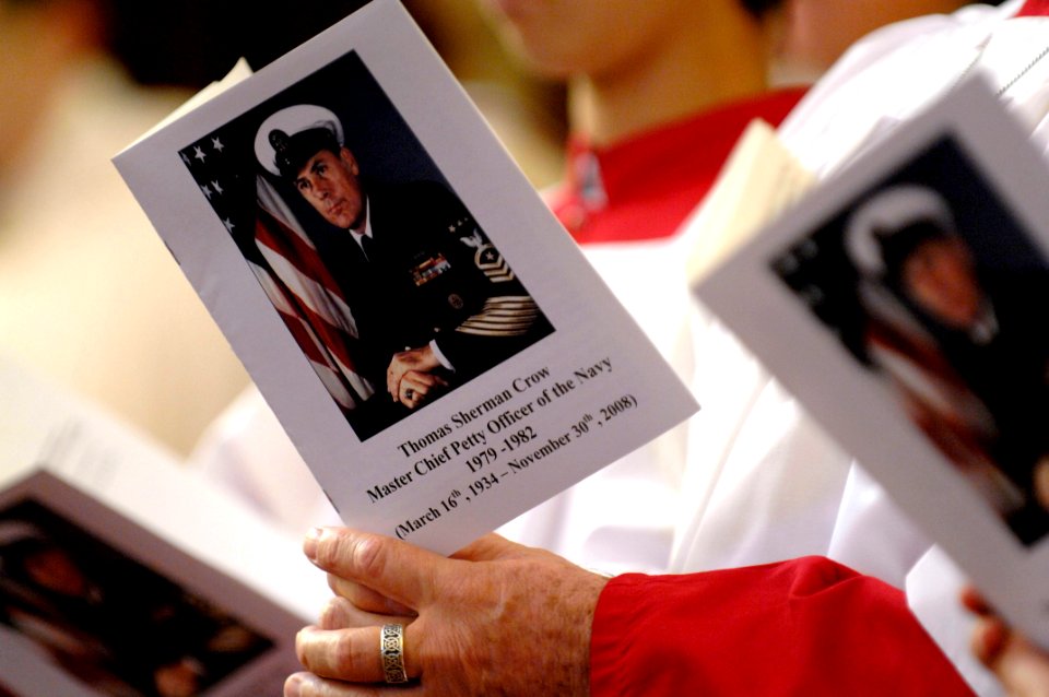 US Navy 081208-N-9818V-090 Funeral services are held for the Navy's fourth Master Chief Petty Officer of the Navy (MCPON) Thomas S. Crow
