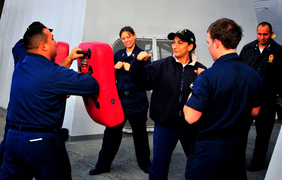 US Navy 081207-N-4774B-073 Sailors participate in a martial arts training exercise