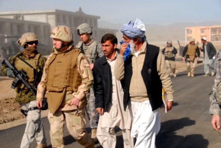 US Navy 081222-N-0000X-406 Chief of Naval Operations Adm. Gary Roughead tours the grounds of the Khost Provincial Government Complex