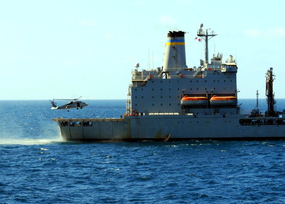 US Navy 081217-N-1082Z-038 Lt. Scott Miller lands an SH-60B