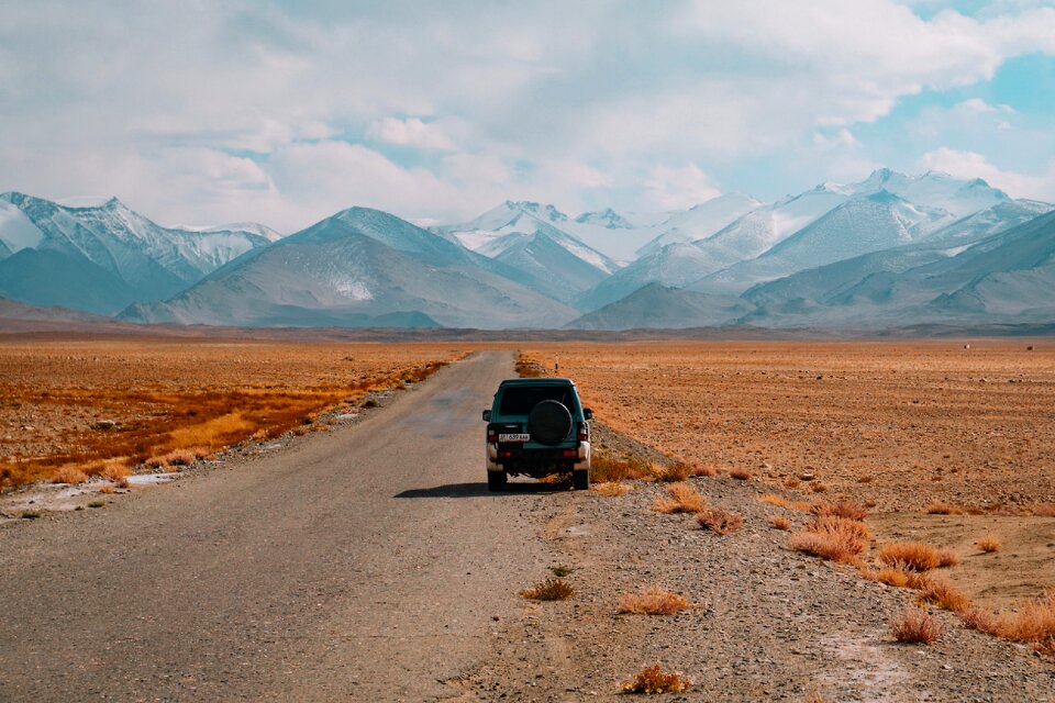 Truck landscape mountains