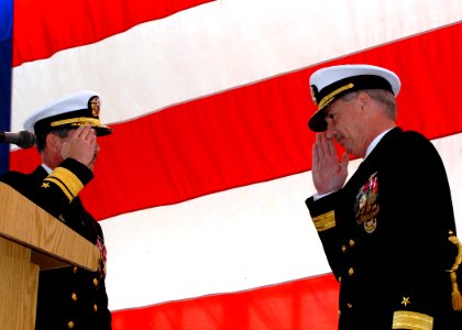 US Navy 090109-N-1522S-004 Rear Adm. Townsend G. Alexander relieves Rear Adm. Michael C. Vitale as Commander, Navy Region Southeast