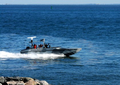 US Navy 090114-N-4515N-151 The Navy, in conjunction with the Spatial Integrated Systems Incorporated, holds a demonstration of a fully autonomous unmanned surface vehicle